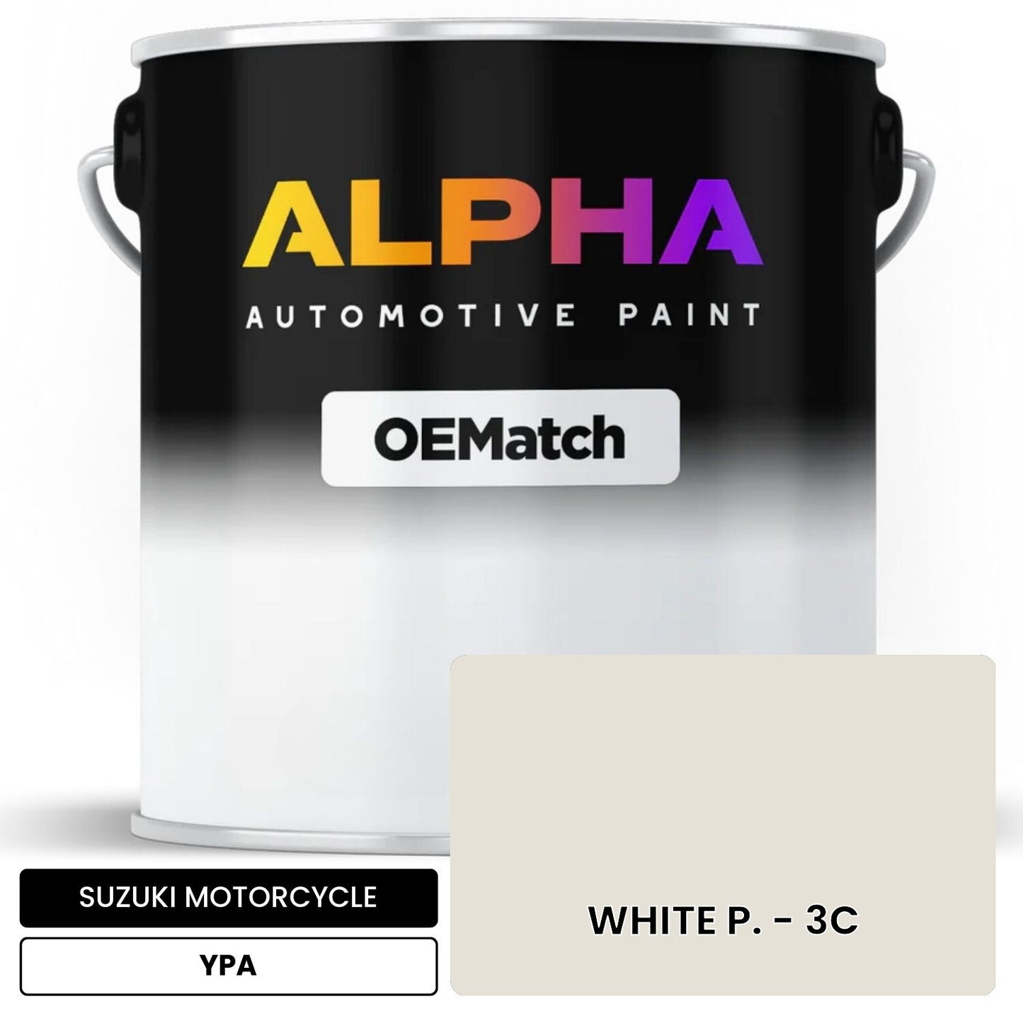 SUZUKI MOTORCYCLE WHITE P. - 3C YPA OEMatch Basecoat