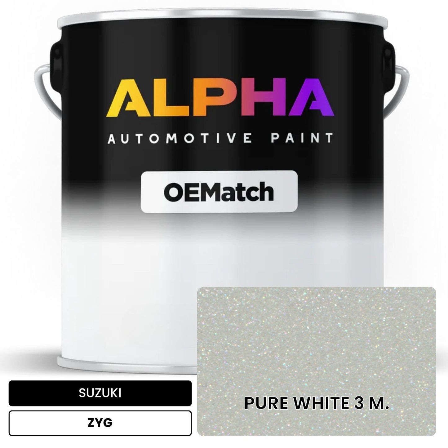 SUZUKI PURE WHITE 3 M. ZYG OEMatch Basecoat