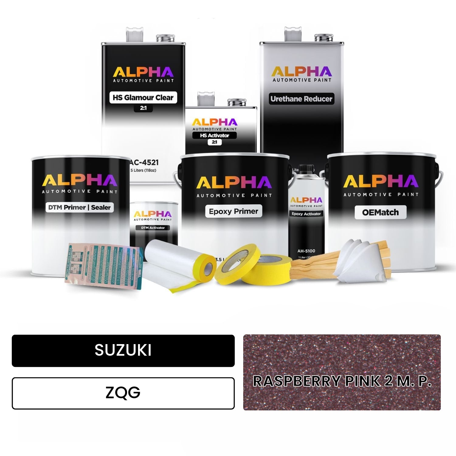 SUZUKI RASPBERRY PINK 2 M. P. ZQG OEMatch Vehicle Paint Kit