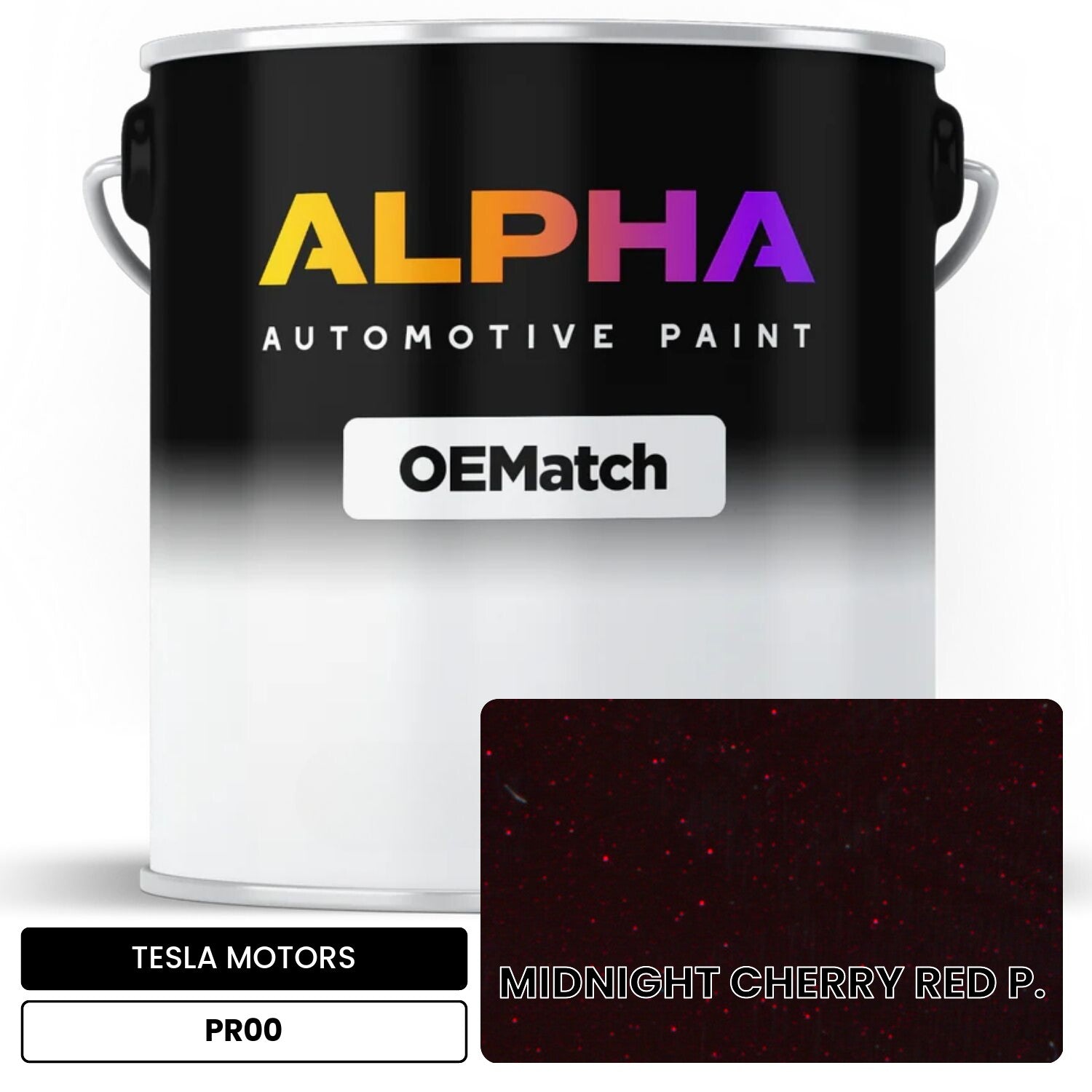 TESLA MOTORS MIDNIGHT CHERRY RED P. PR00 OEMatch Basecoat