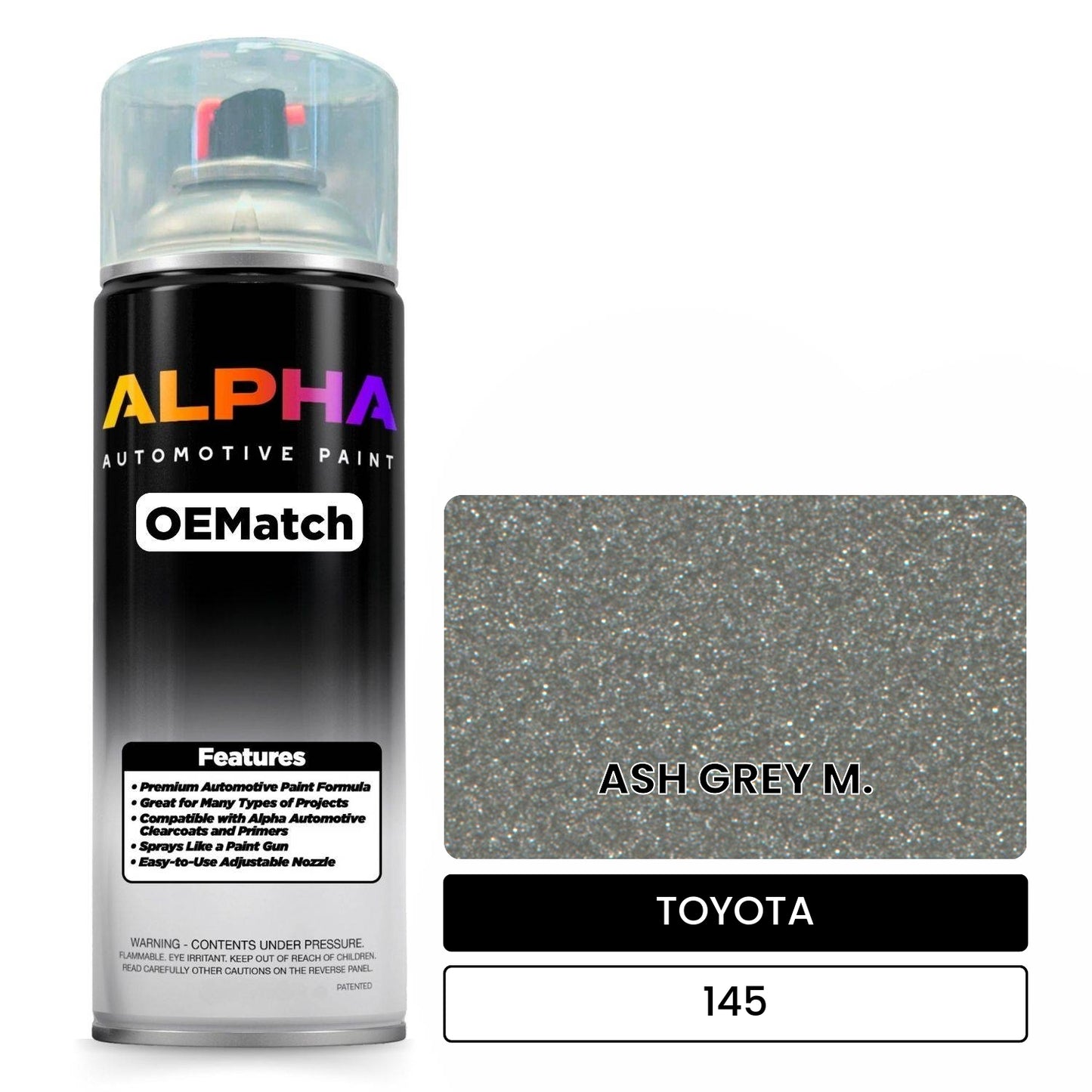 TOYOTA ASH GREY M. 145 OEMatch Spraycan
