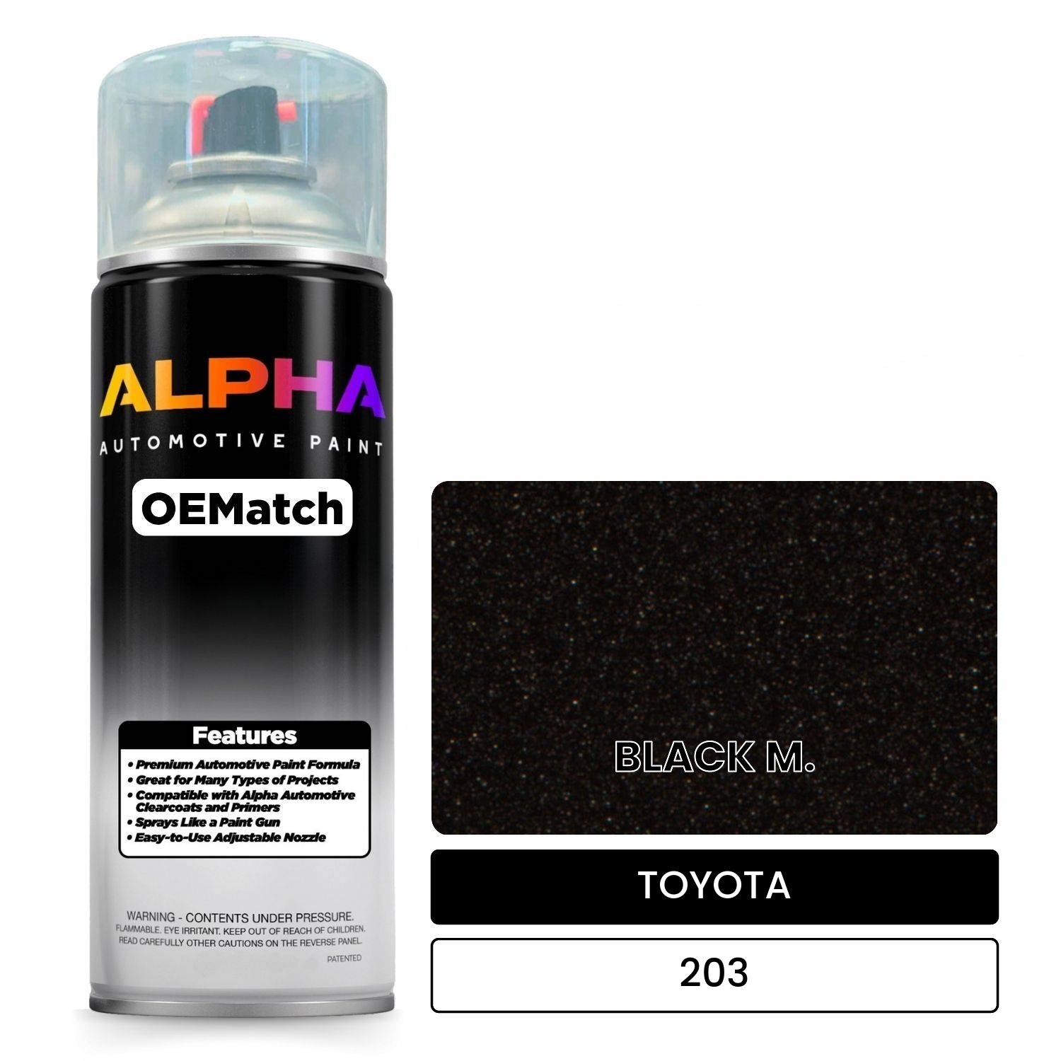 TOYOTA BLACK M. 203 OEMatch Spraycan