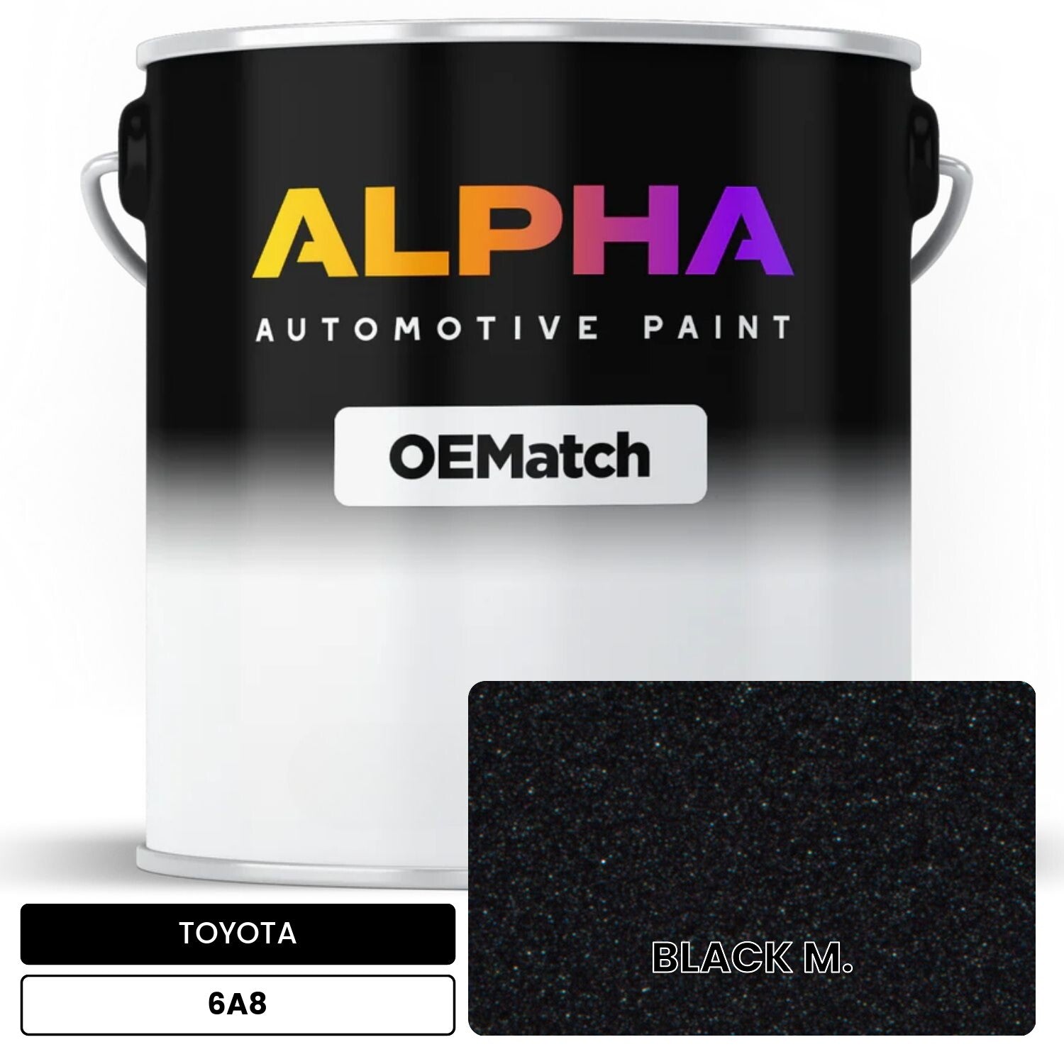 TOYOTA BLACK M. 6A8 OEMatch Basecoat