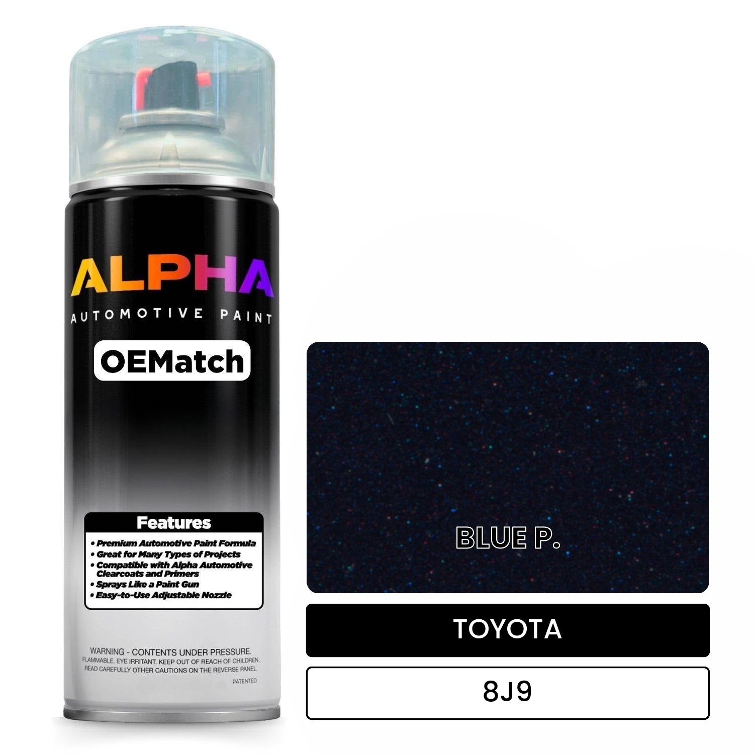 TOYOTA BLUE P. 8J9 OEMatch Spraycan