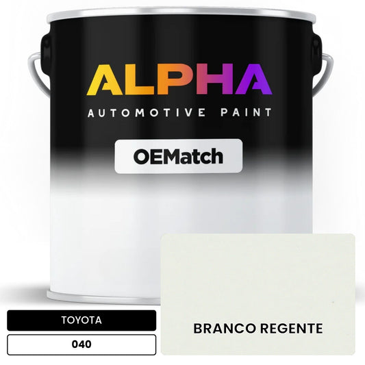 TOYOTA BRANCO REGENTE 040 OEMatch Basecoat