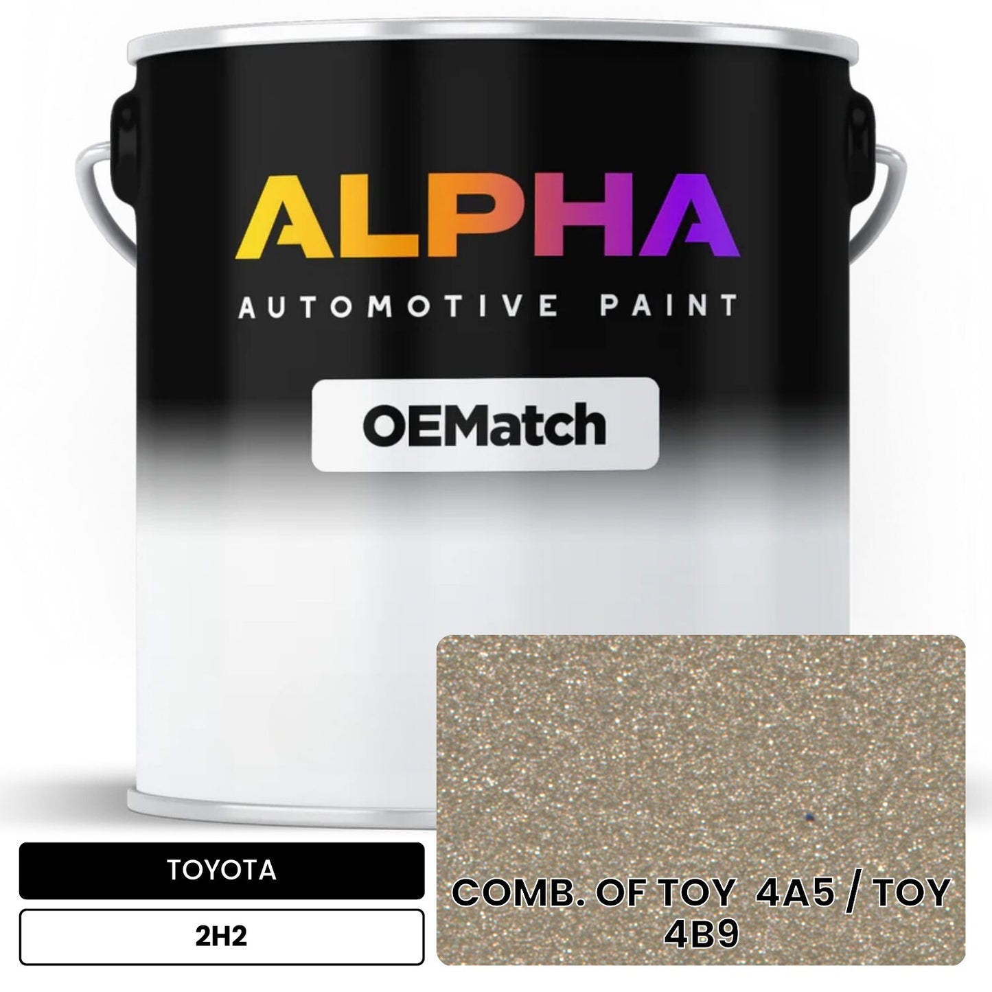 TOYOTA COMB. OF TOY  4A5 / TOY  4B9 2H2 OEMatch Basecoat