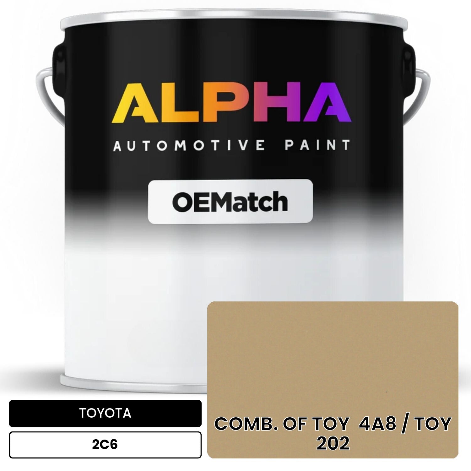 TOYOTA COMB. OF TOY  4A8 / TOY  202 2C6 OEMatch Basecoat