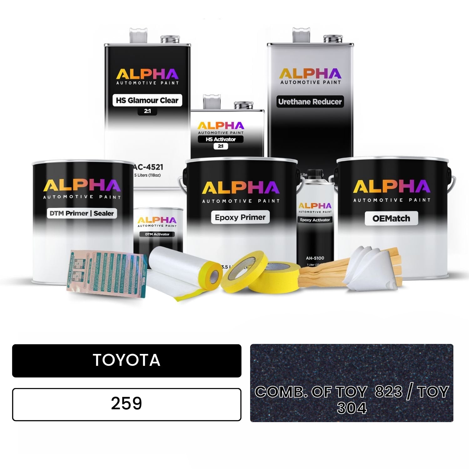 TOYOTA COMB. OF TOY  823 / TOY  304 259 OEMatch Vehicle Paint Kit