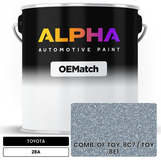 TOYOTA COMB. OF TOY  8C7 / TOY  8E1 28A OEMatch Basecoat