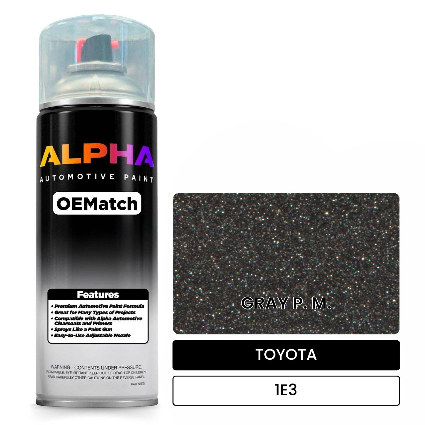 TOYOTA GRAY P. M. 1E3 OEMatch Spraycan