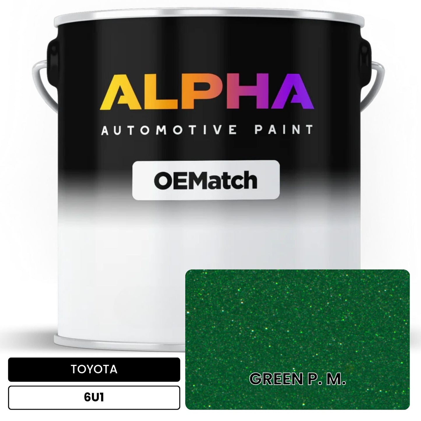 TOYOTA GREEN P. M. 6U1 OEMatch Basecoat