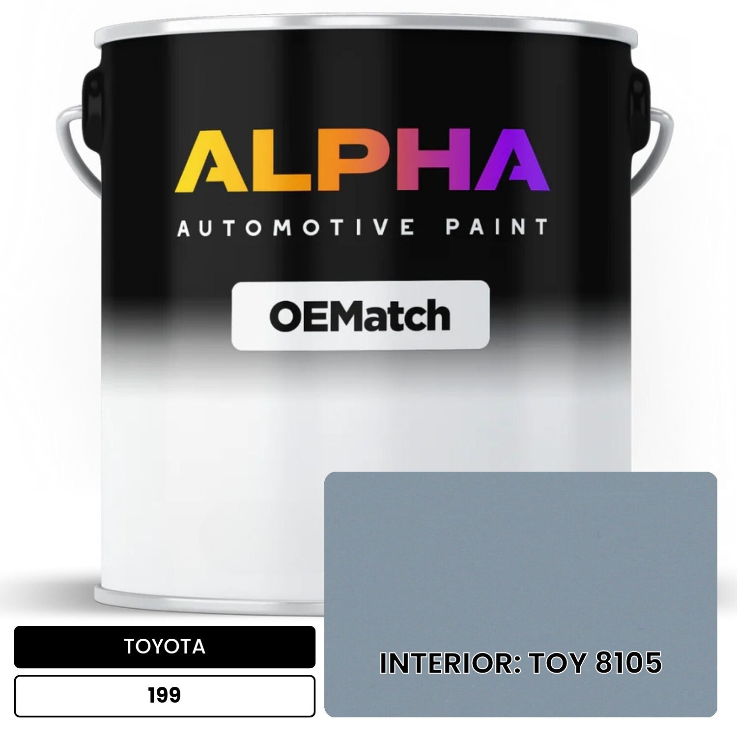 TOYOTA INTERIOR: TOY 8105 199 OEMatch Basecoat