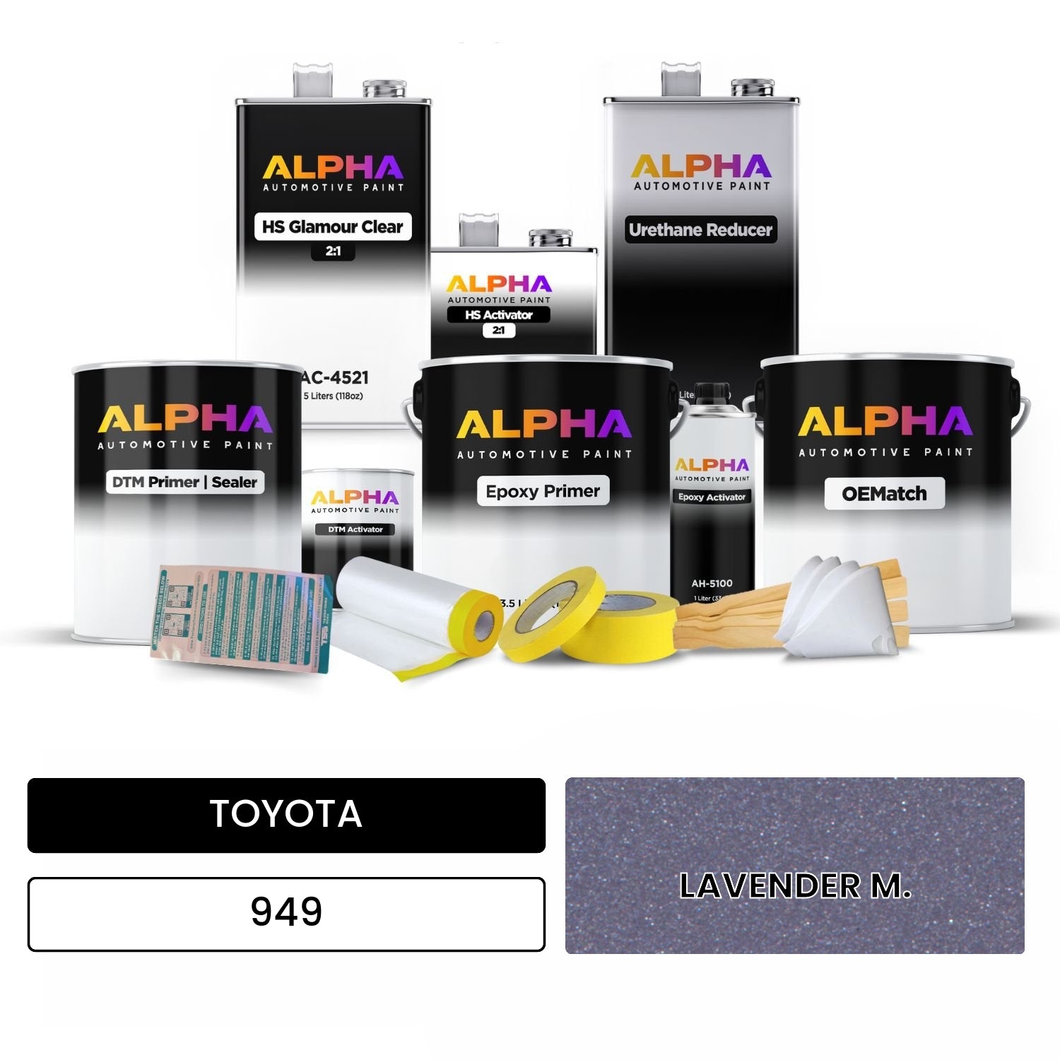 TOYOTA LAVENDER M. 949 OEMatch Vehicle Paint Kit
