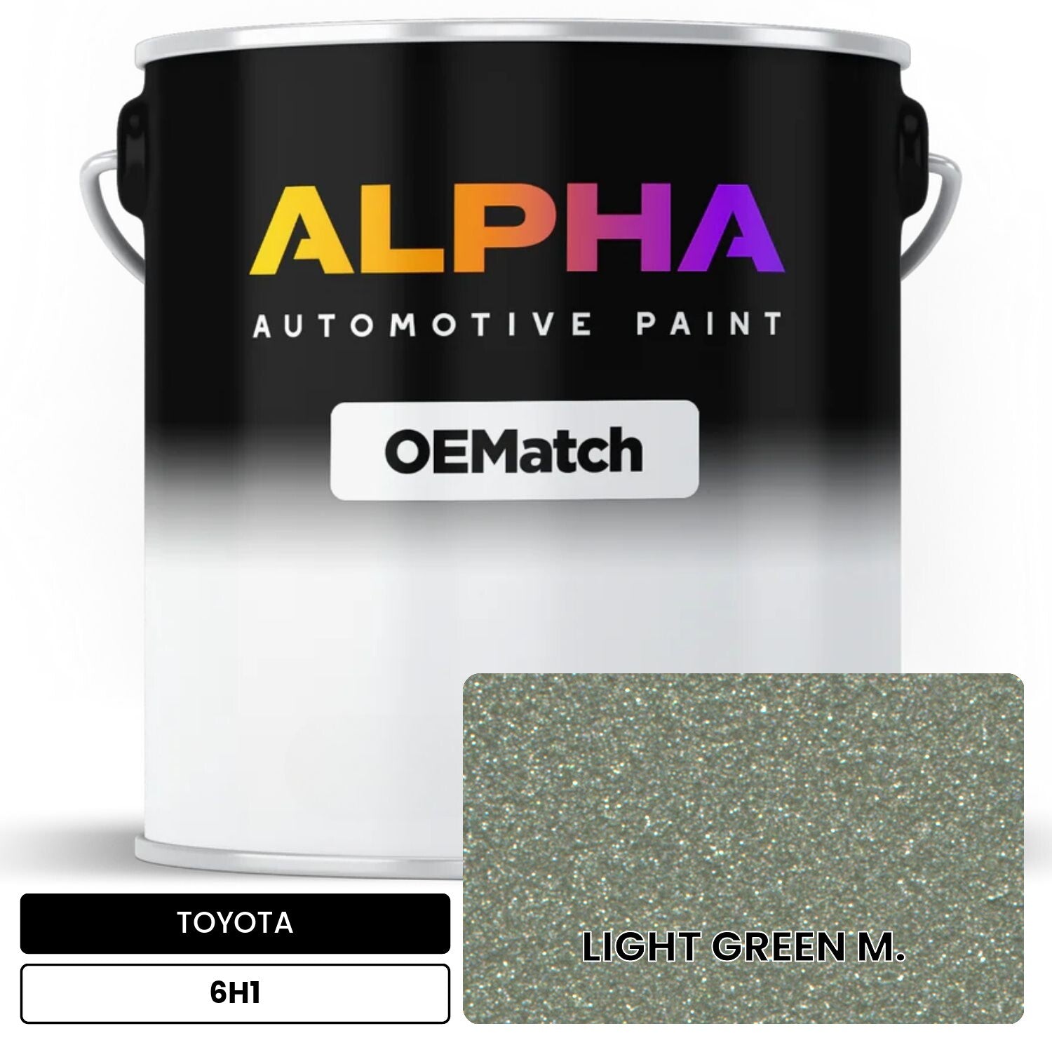 TOYOTA LIGHT GREEN M. 6H1 OEMatch Basecoat