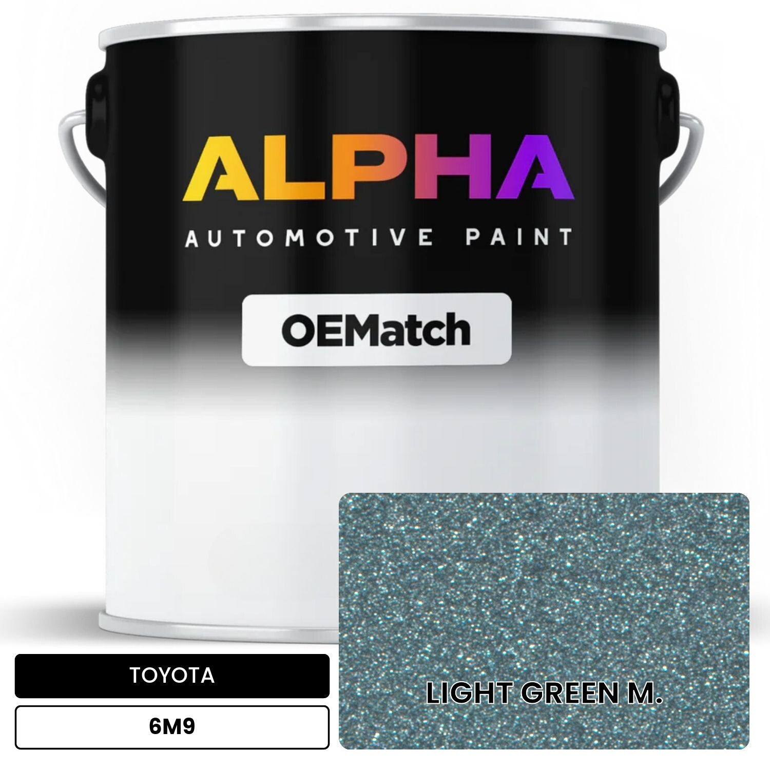 TOYOTA LIGHT GREEN M. 6M9 OEMatch Basecoat