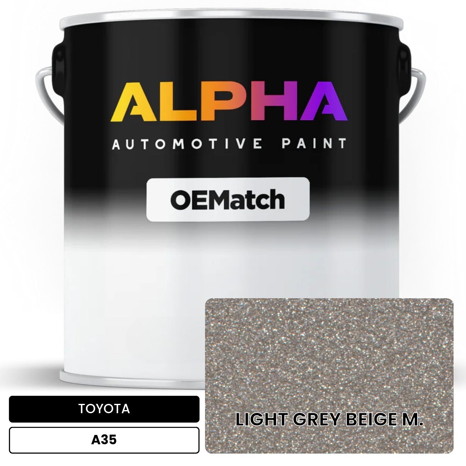 TOYOTA LIGHT GREY BEIGE M. A35 OEMatch Basecoat
