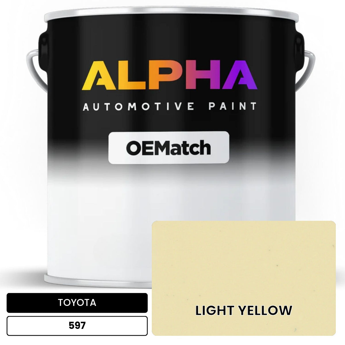 TOYOTA LIGHT YELLOW 597 OEMatch Basecoat