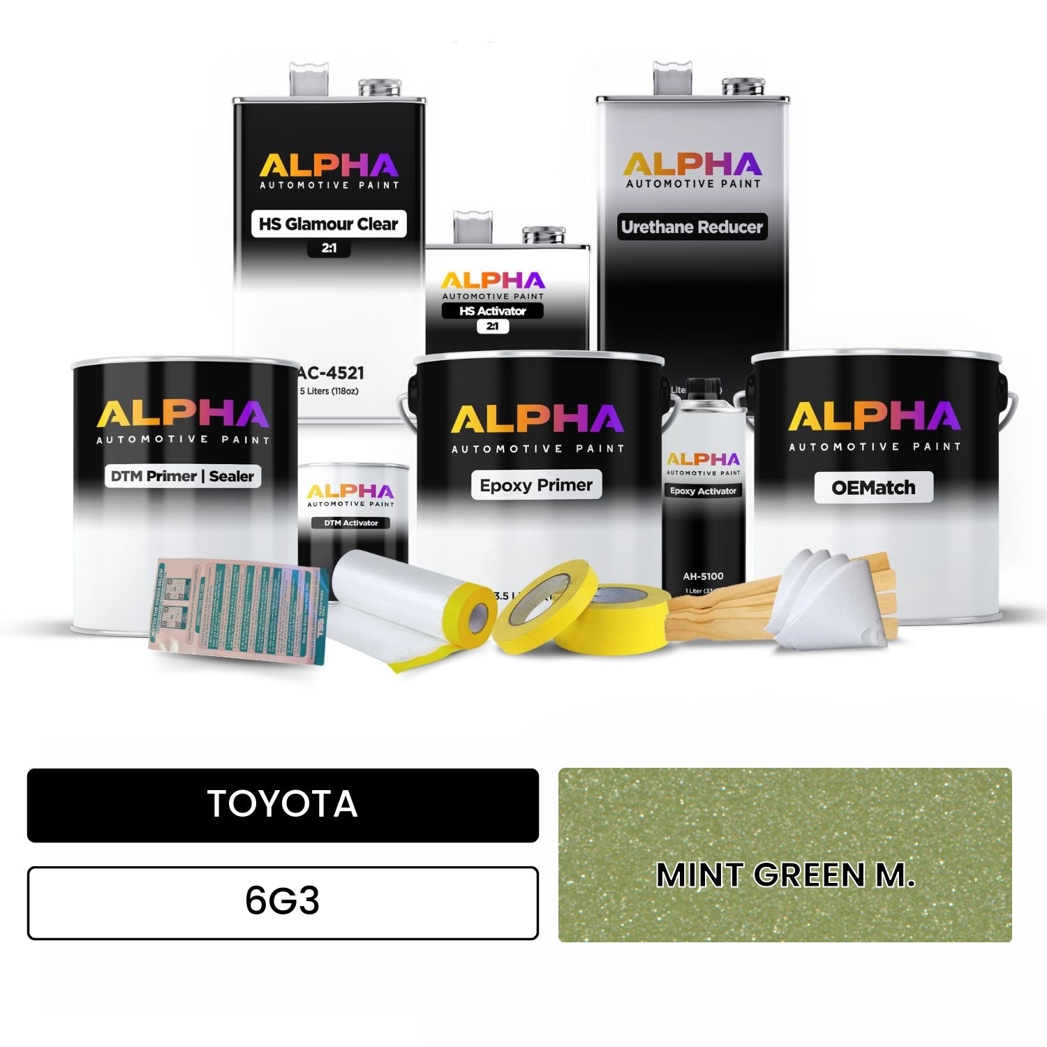 TOYOTA MINT GREEN M. 6G3 OEMatch Vehicle Paint Kit