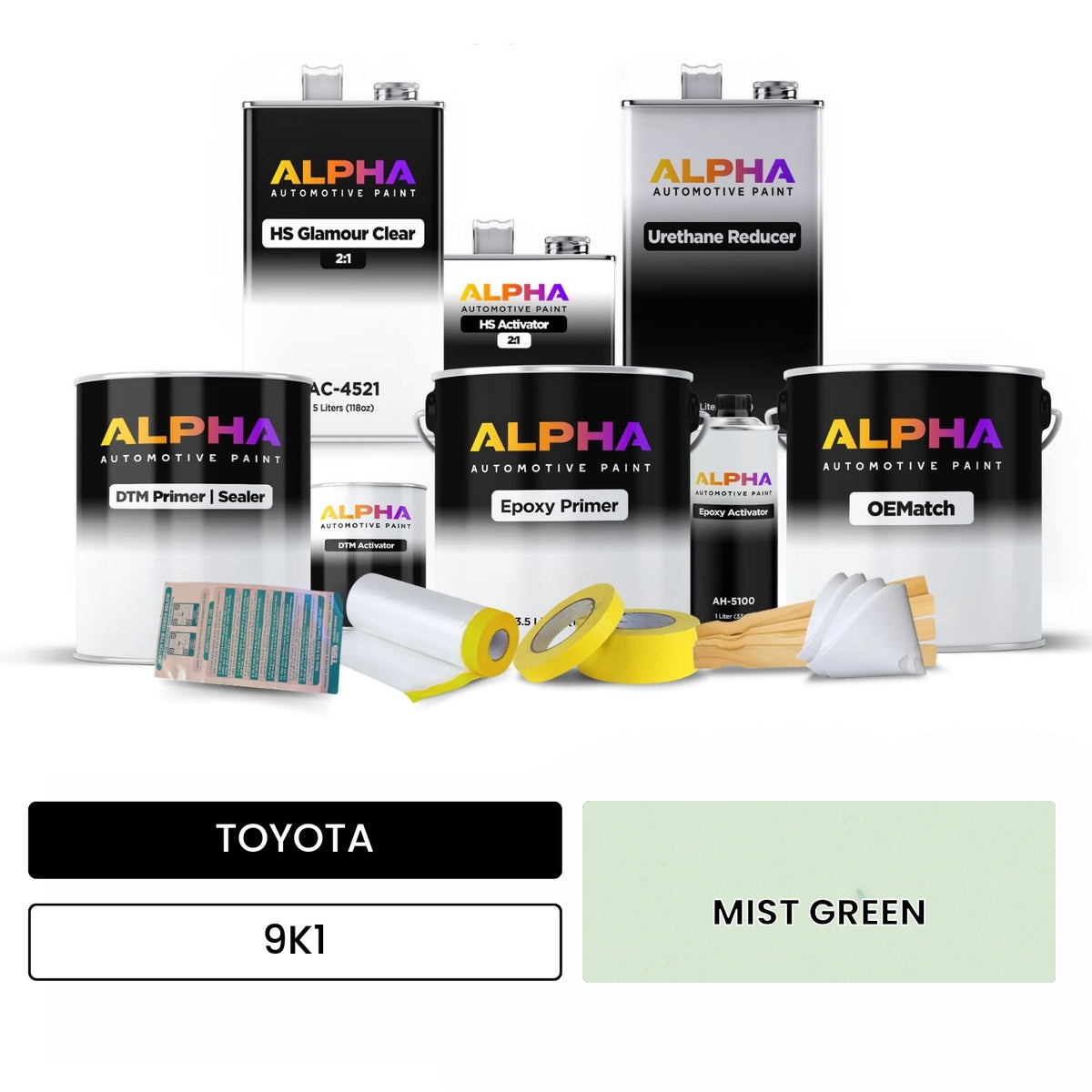 TOYOTA MIST GREEN 9K1 OEMatch Vehicle Paint Kit