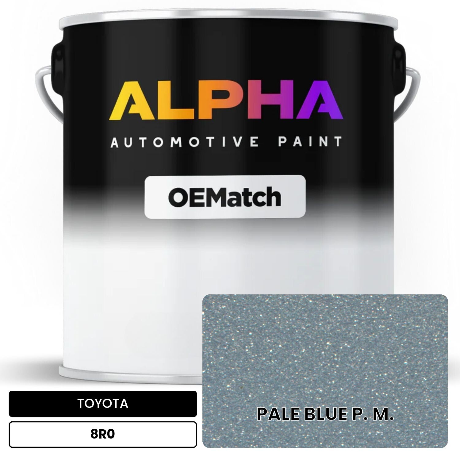 TOYOTA PALE BLUE P. M. 8R0 OEMatch Basecoat