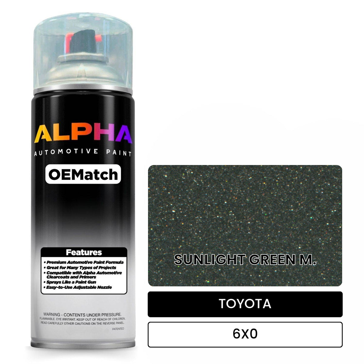 TOYOTA SUNLIGHT GREEN M. 6X0 OEMatch Spraycan