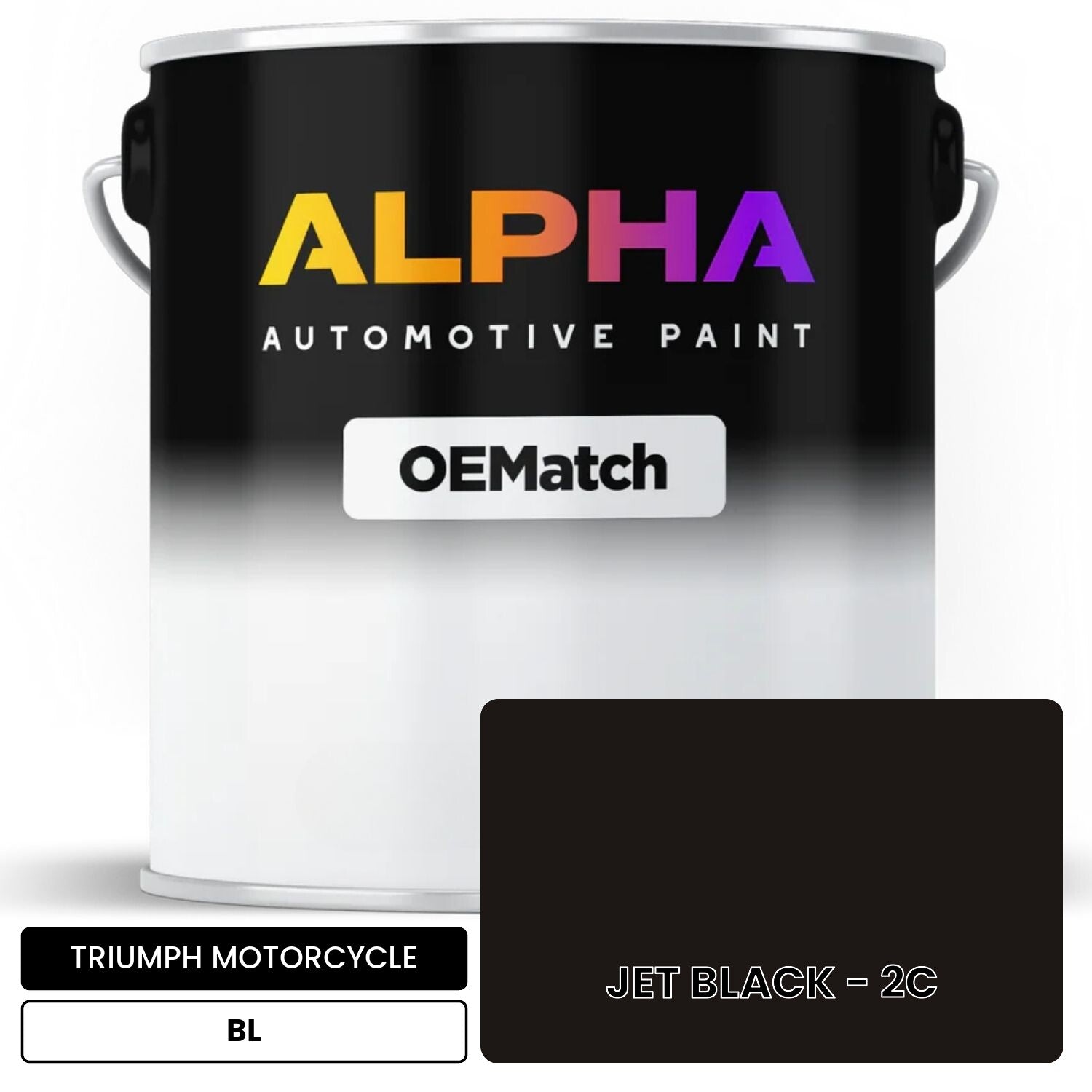 TRIUMPH MOTORCYCLE JET BLACK - 2C BL OEMatch Basecoat