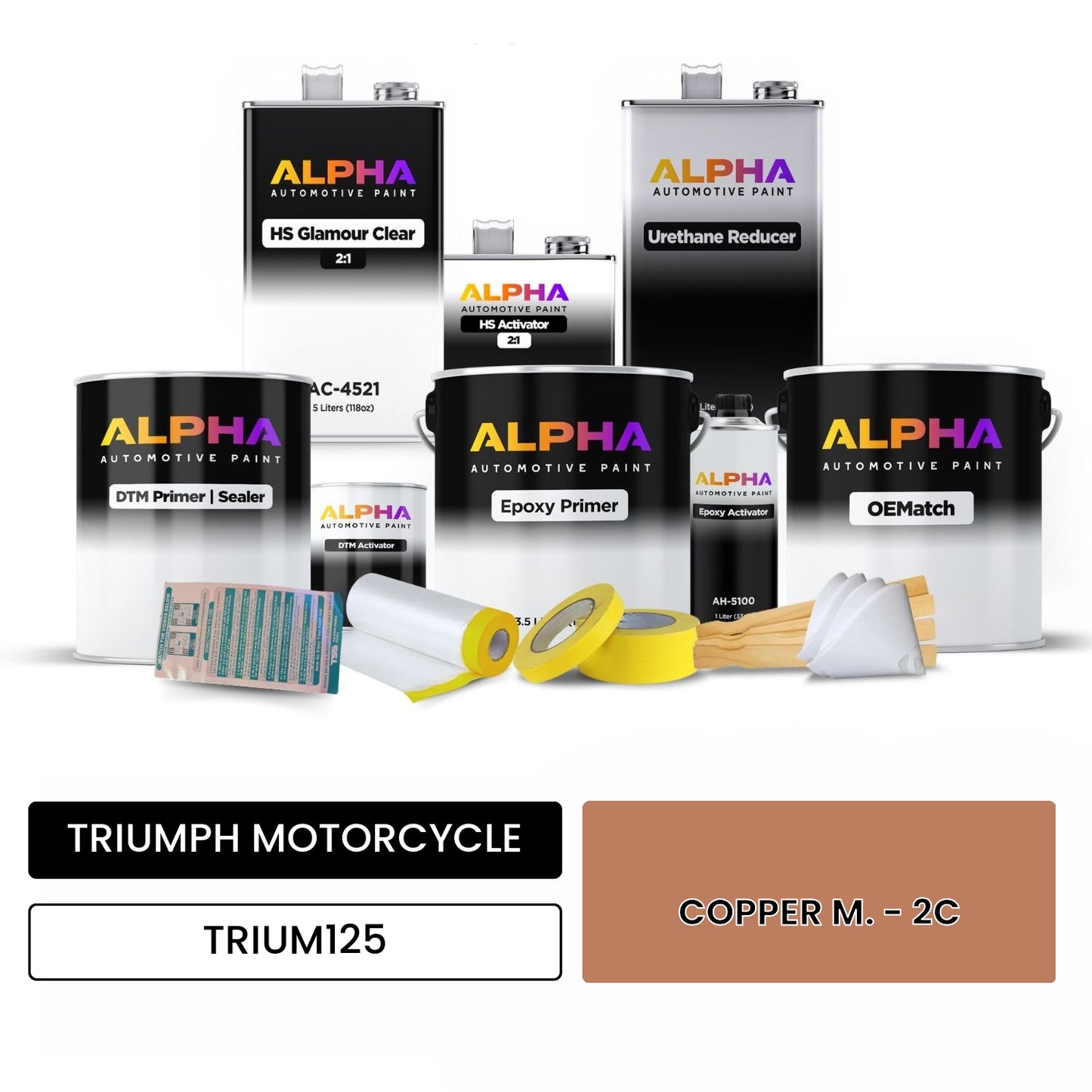 TRIUMPH MOTORCYCLE COPPER M. - 2C TRIUM125 OEMatch Vehicle Paint Kit