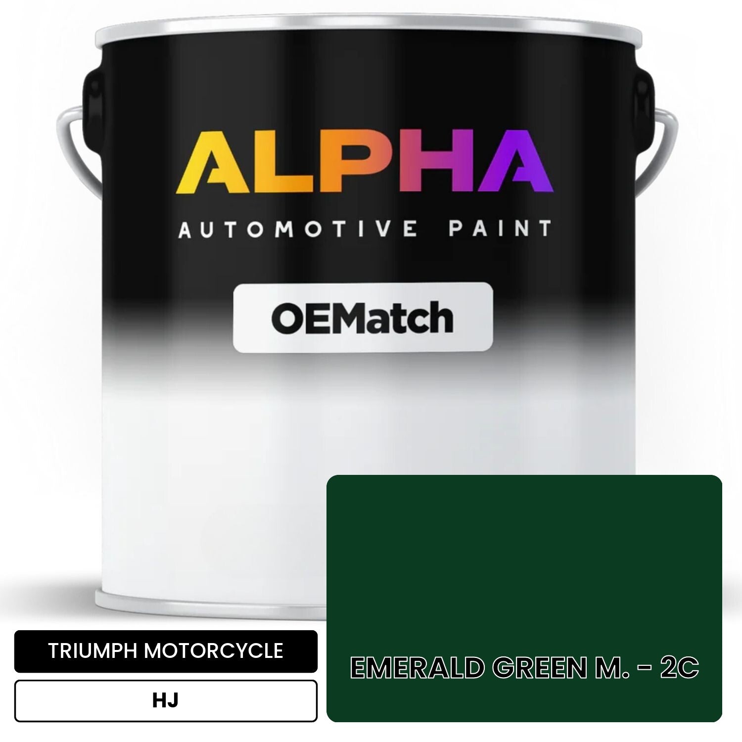 TRIUMPH MOTORCYCLE EMERALD GREEN M. - 2C HJ OEMatch Basecoat
