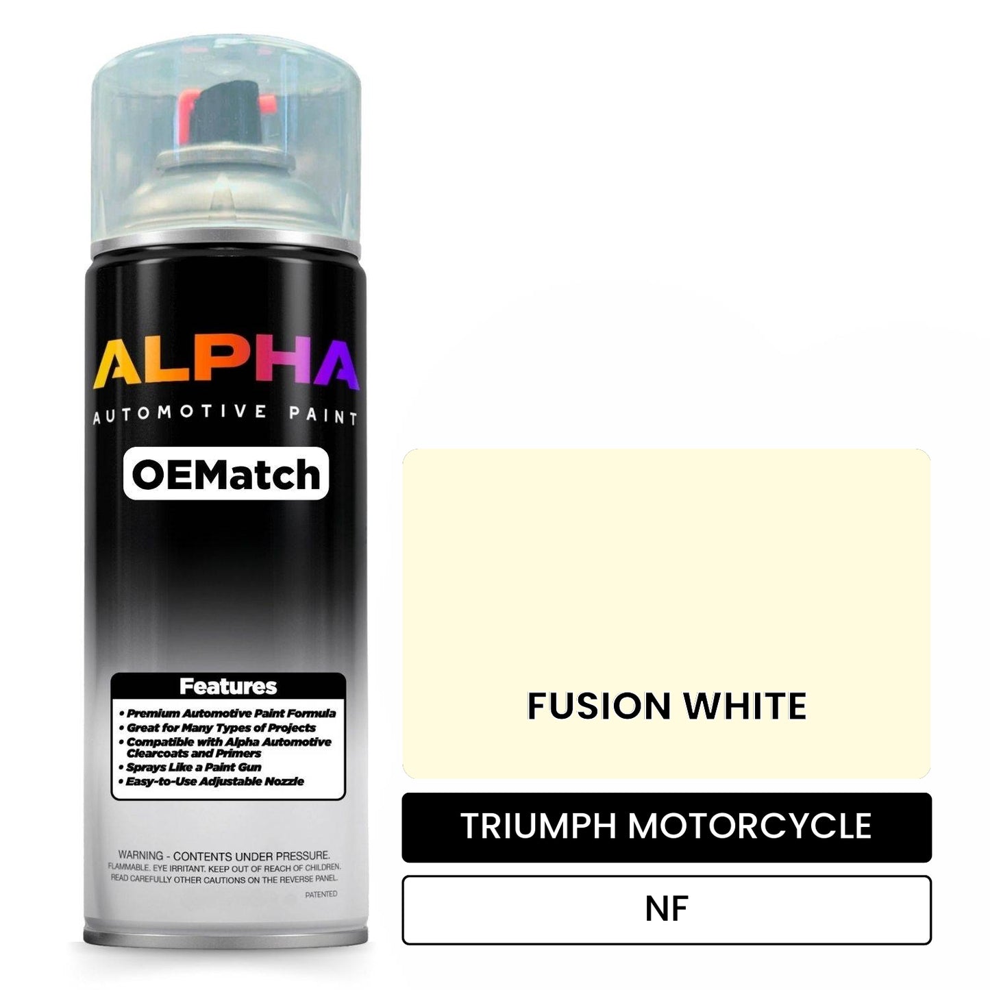 TRIUMPH MOTORCYCLE FUSION WHITE NF OEMatch Spraycan