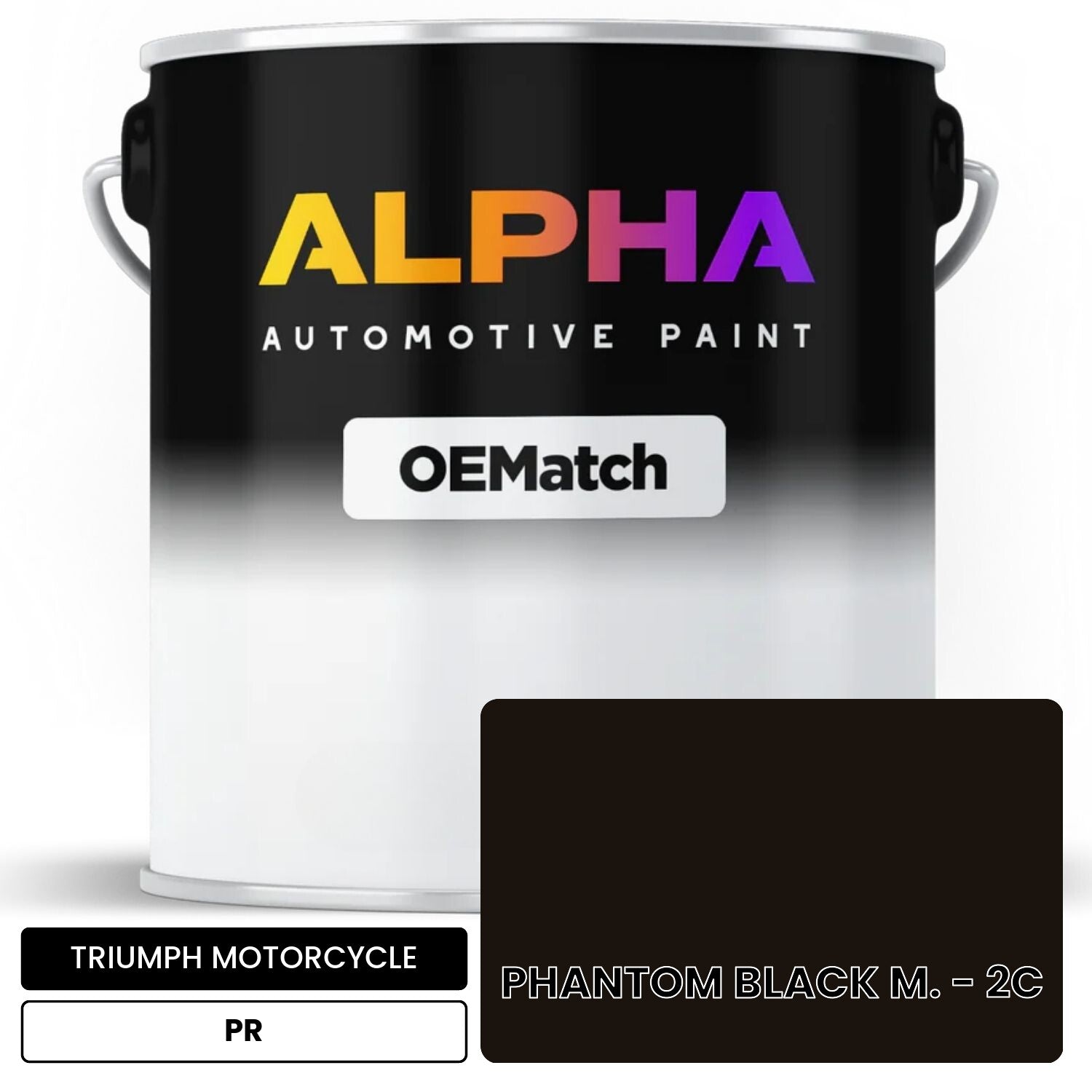TRIUMPH MOTORCYCLE PHANTOM BLACK M. - 2C PR OEMatch Basecoat