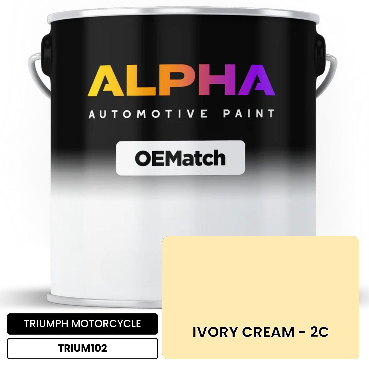 TRIUMPH MOTORCYCLE IVORY CREAM - 2C TRIUM102 OEMatch Basecoat