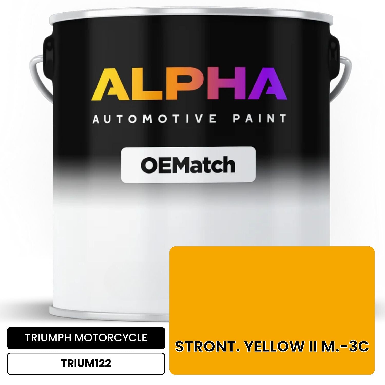 TRIUMPH MOTORCYCLE STRONT. YELLOW II M.-3C TRIUM122 OEMatch Basecoat