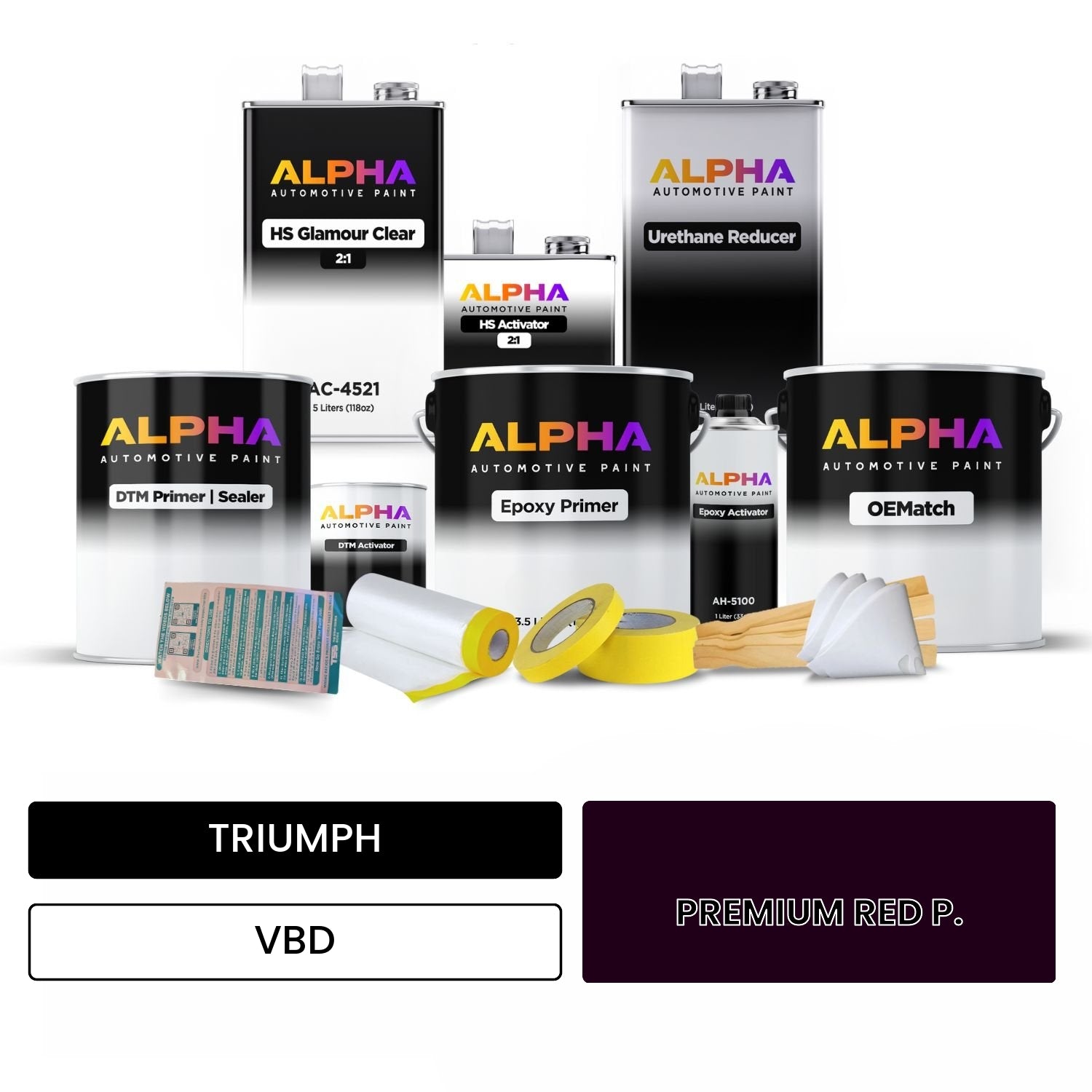 TRIUMPH PREMIUM RED P. VBD OEMatch Vehicle Paint Kit
