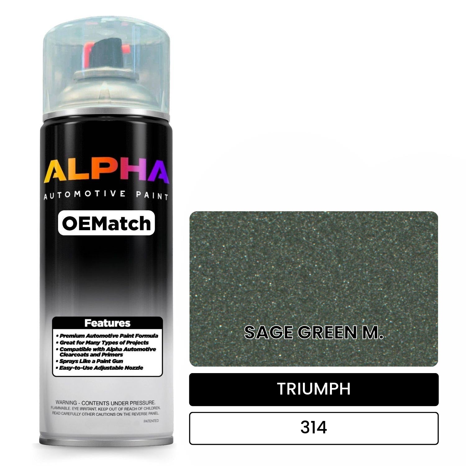 TRIUMPH SAGE GREEN M. 314 OEMatch Spraycan