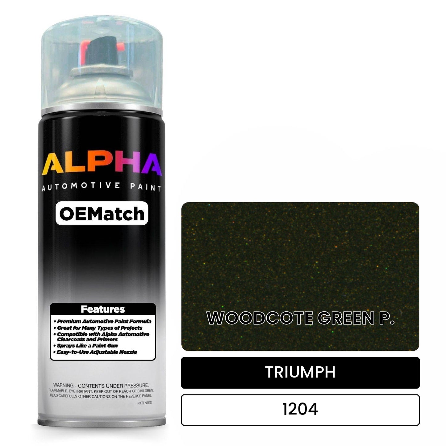 TRIUMPH WOODCOTE GREEN P. 1204 OEMatch Spraycan
