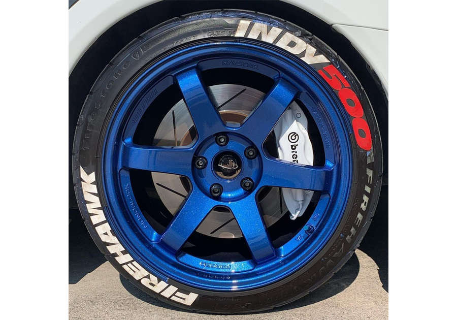 Lancer Evo Wheels in Mystic Blue