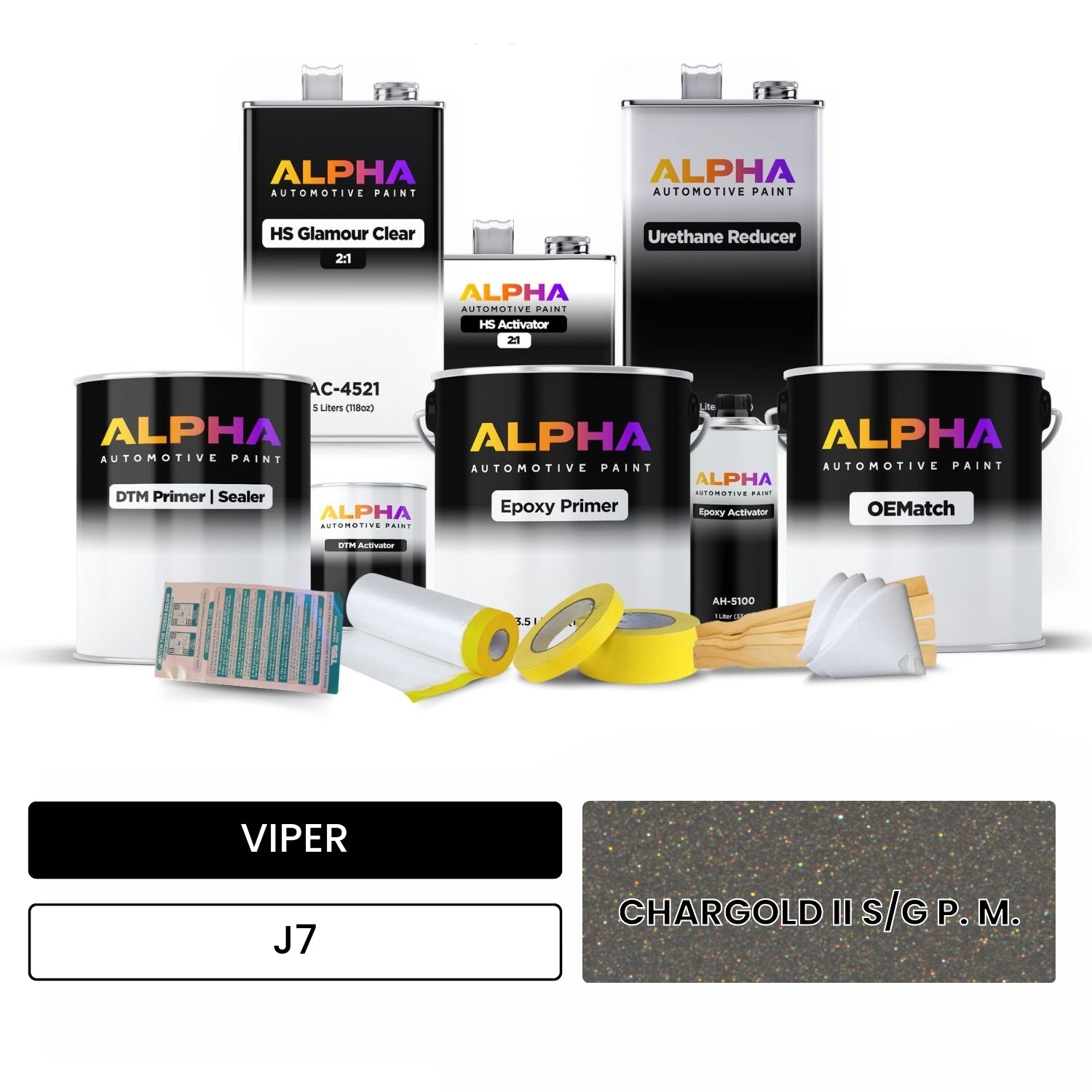 VIPER CHARGOLD II S/G P. M. J7 OEMatch Vehicle Paint Kit