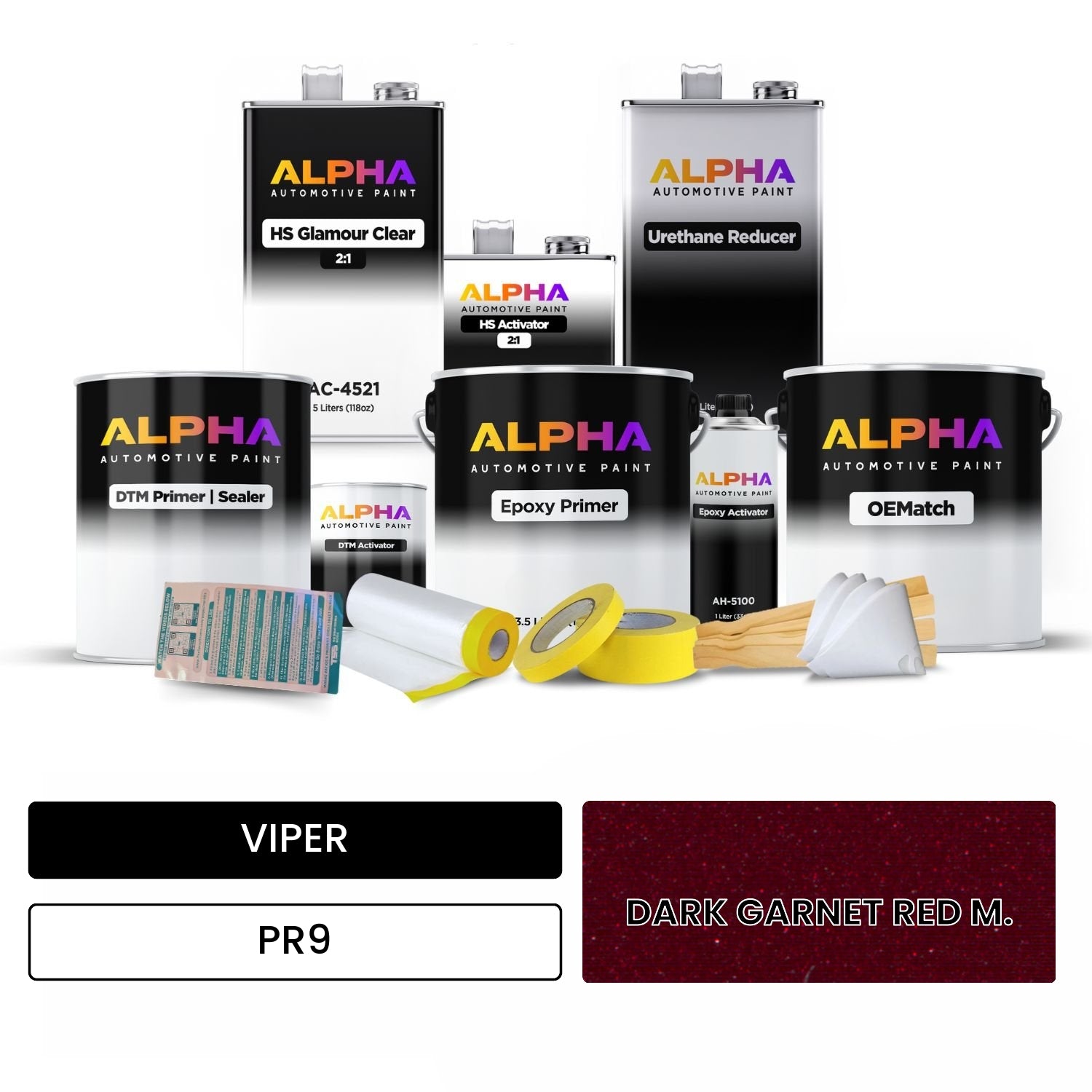 VIPER DARK GARNET RED M. PR9 OEMatch Vehicle Paint Kit