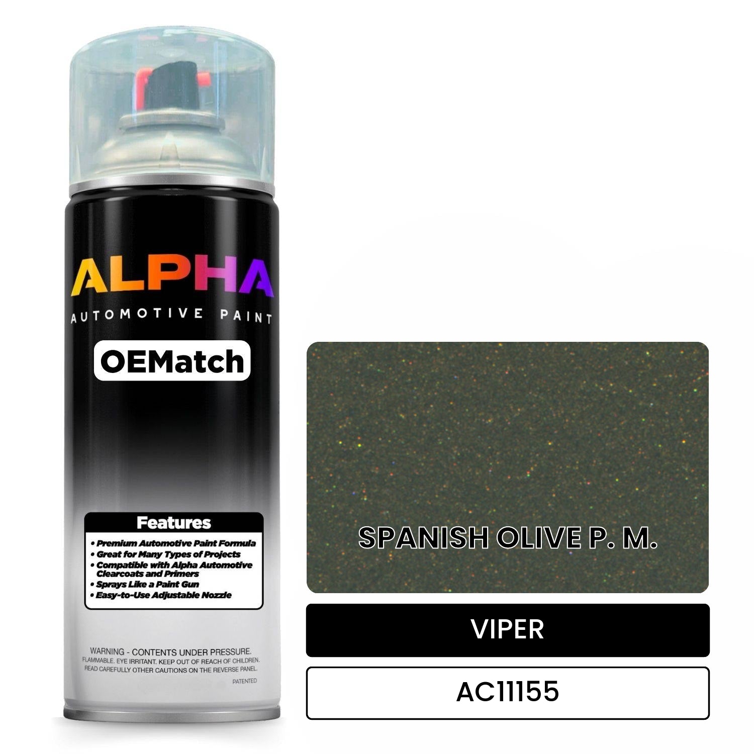 VIPER SPANISH OLIVE P. M. AC11155 OEMatch Spraycan