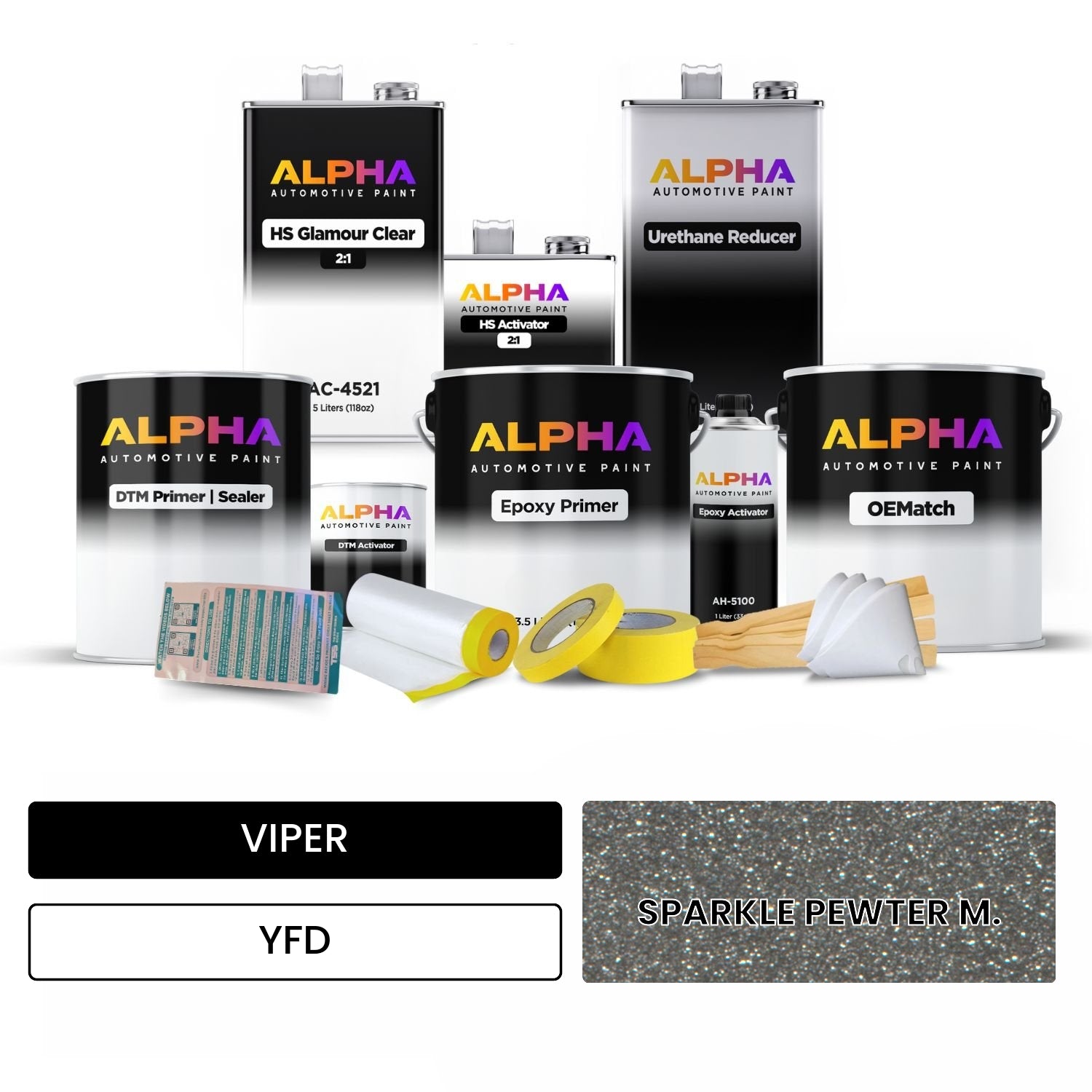 VIPER SPARKLE PEWTER M. YFD OEMatch Vehicle Paint Kit