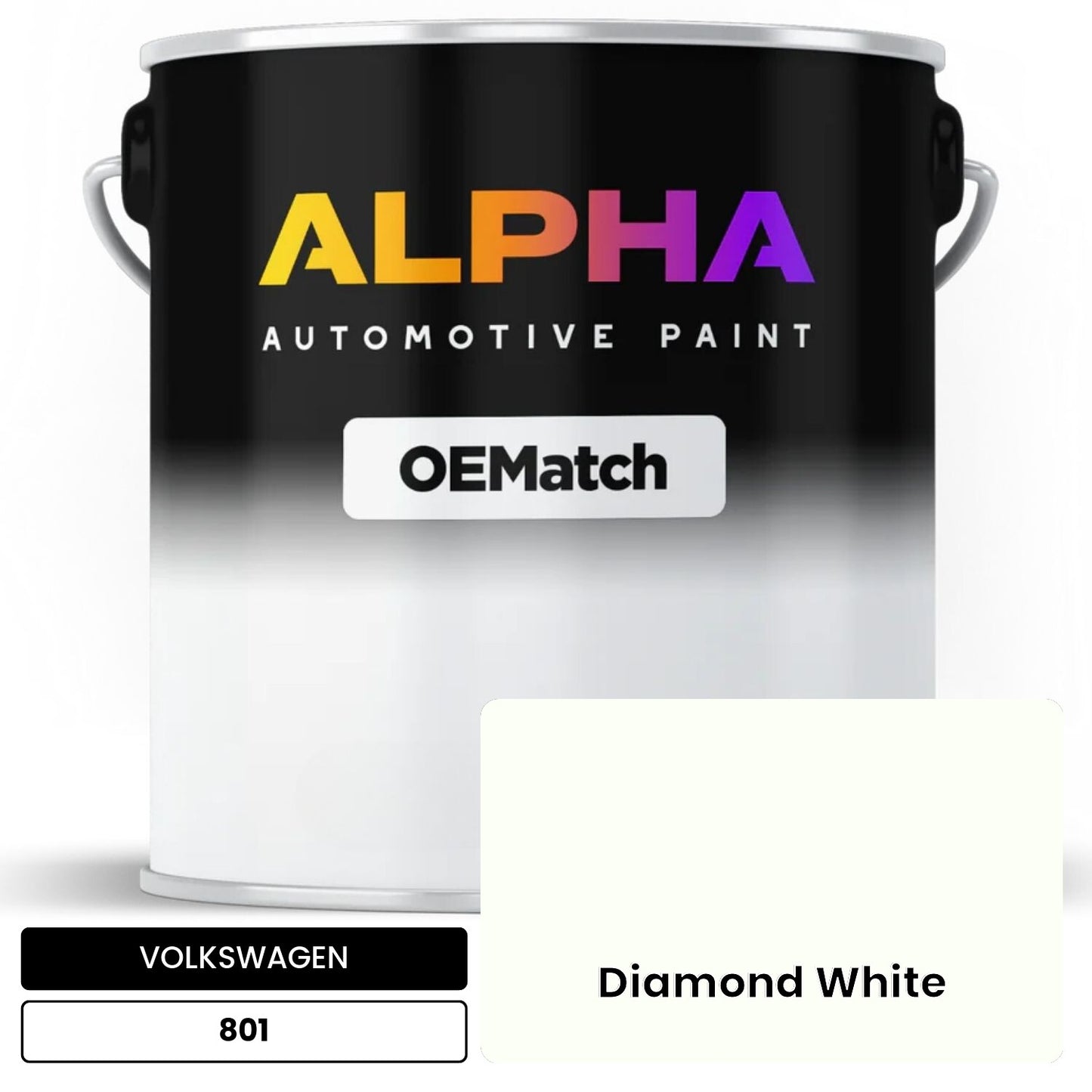 VOLKSWAGEN Diamond White 801 OEMatch Basecoat