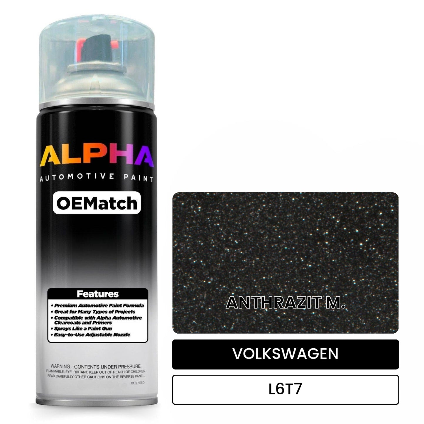 VOLKSWAGEN Anthracite Metallic L6T7 OEMatch Spraycan