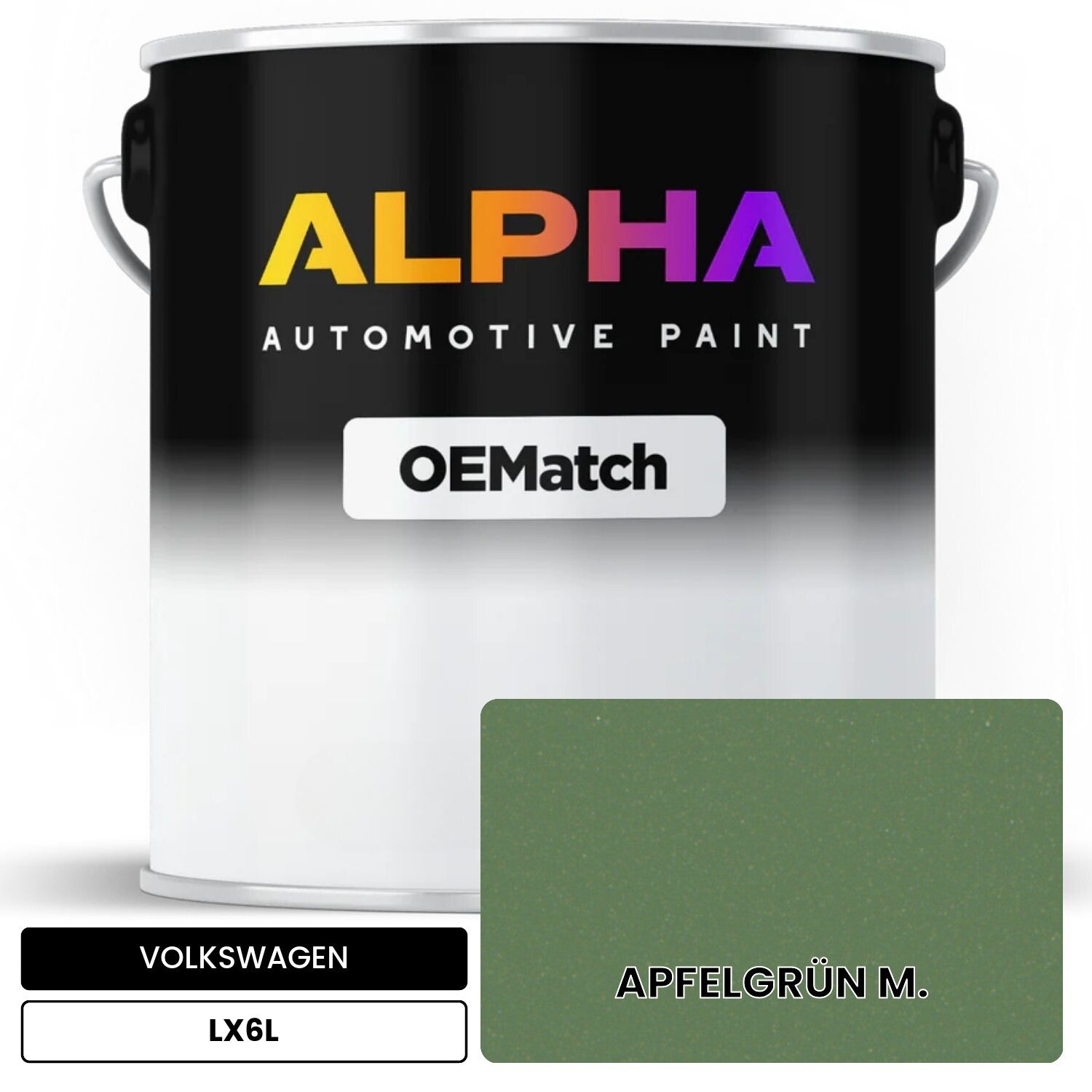VOLKSWAGEN Apple Green Metallic LX6L OEMatch Basecoat