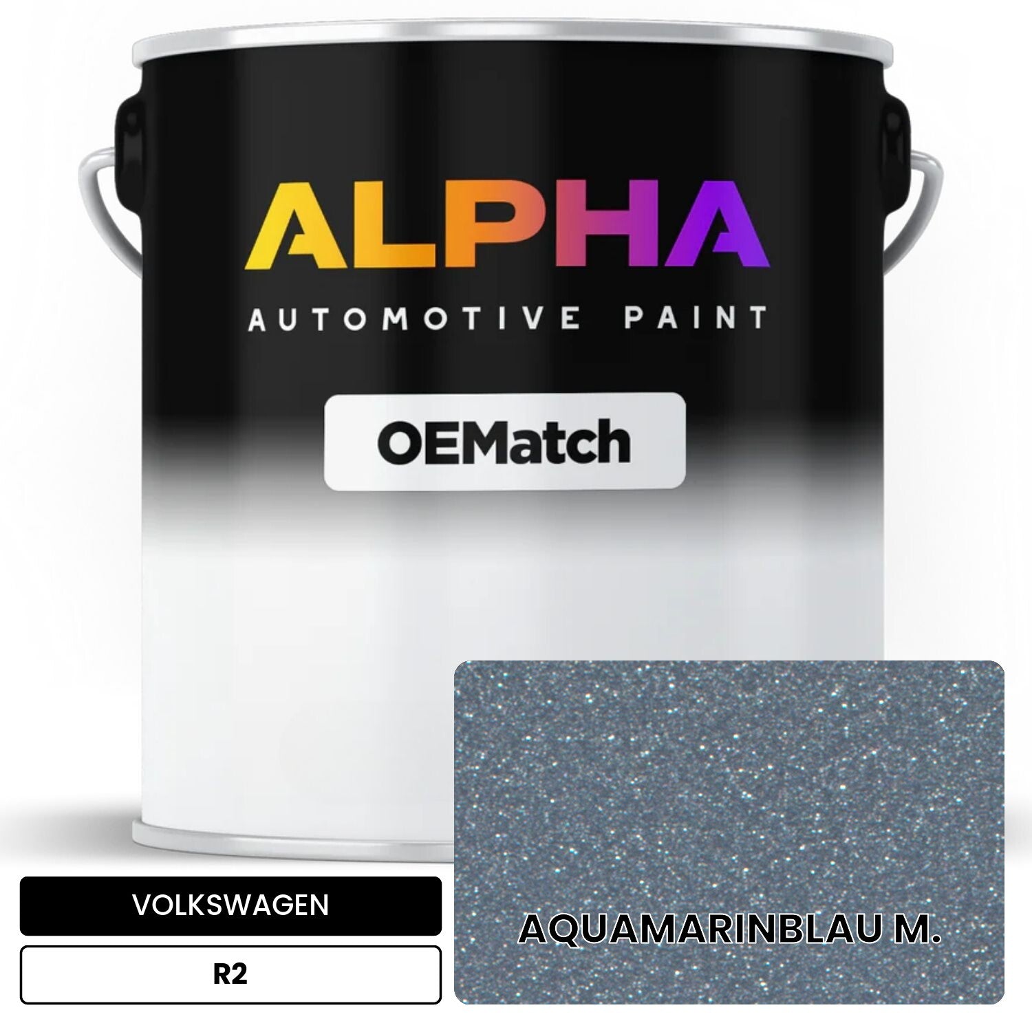 VOLKSWAGEN Aquamarine Blue Metallic R2 OEMatch Basecoat