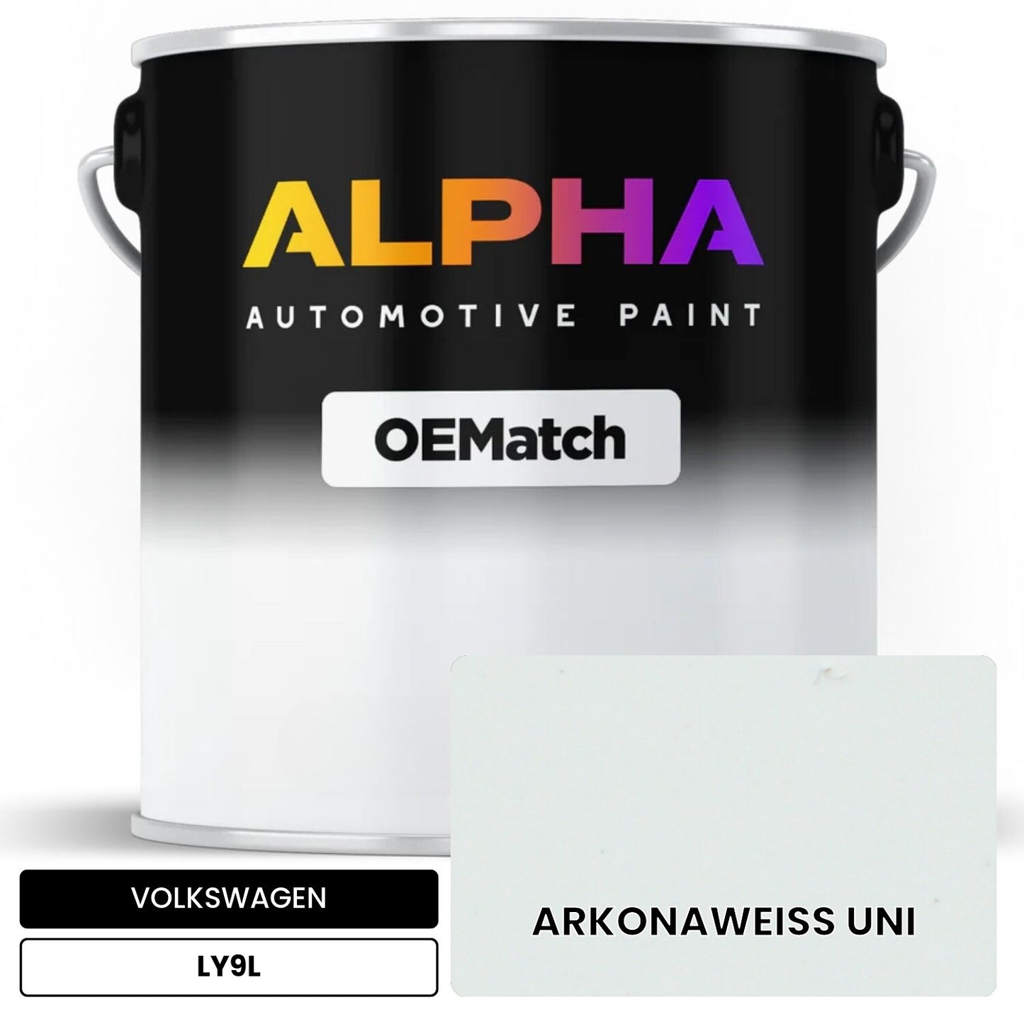 VOLKSWAGEN Arkona White LY9L OEMatch Basecoat