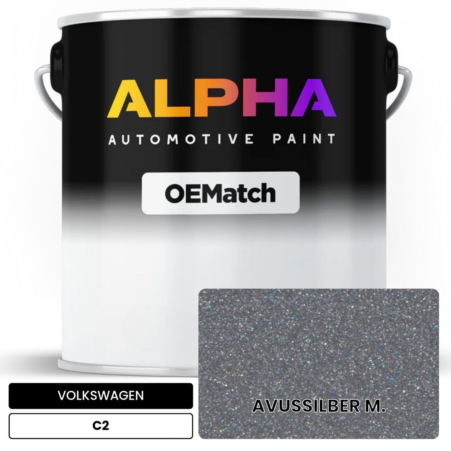 VOLKSWAGEN Avus Silver Metallic C2 OEMatch Basecoat