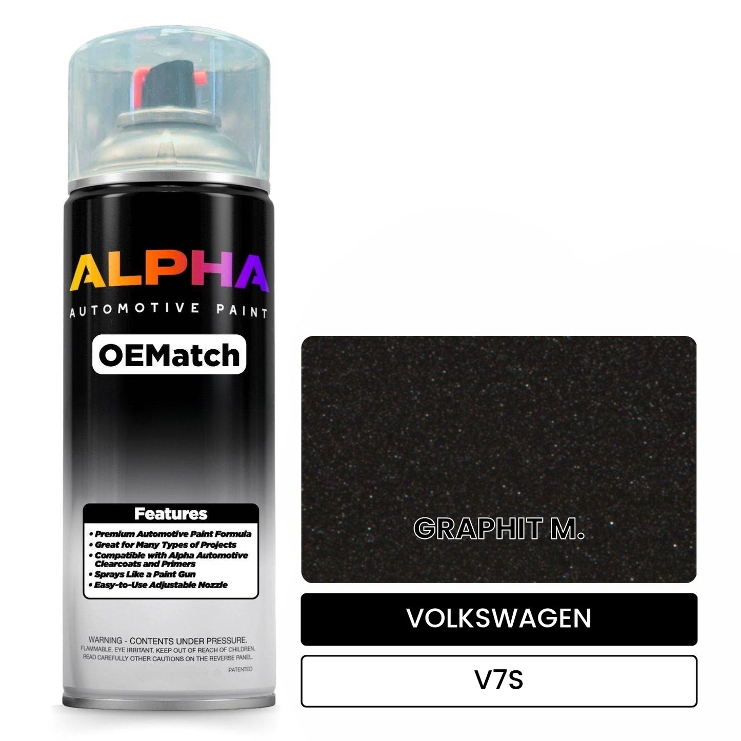 VOLKSWAGEN Basalt Gray Metallic V7S OEMatch Spraycan