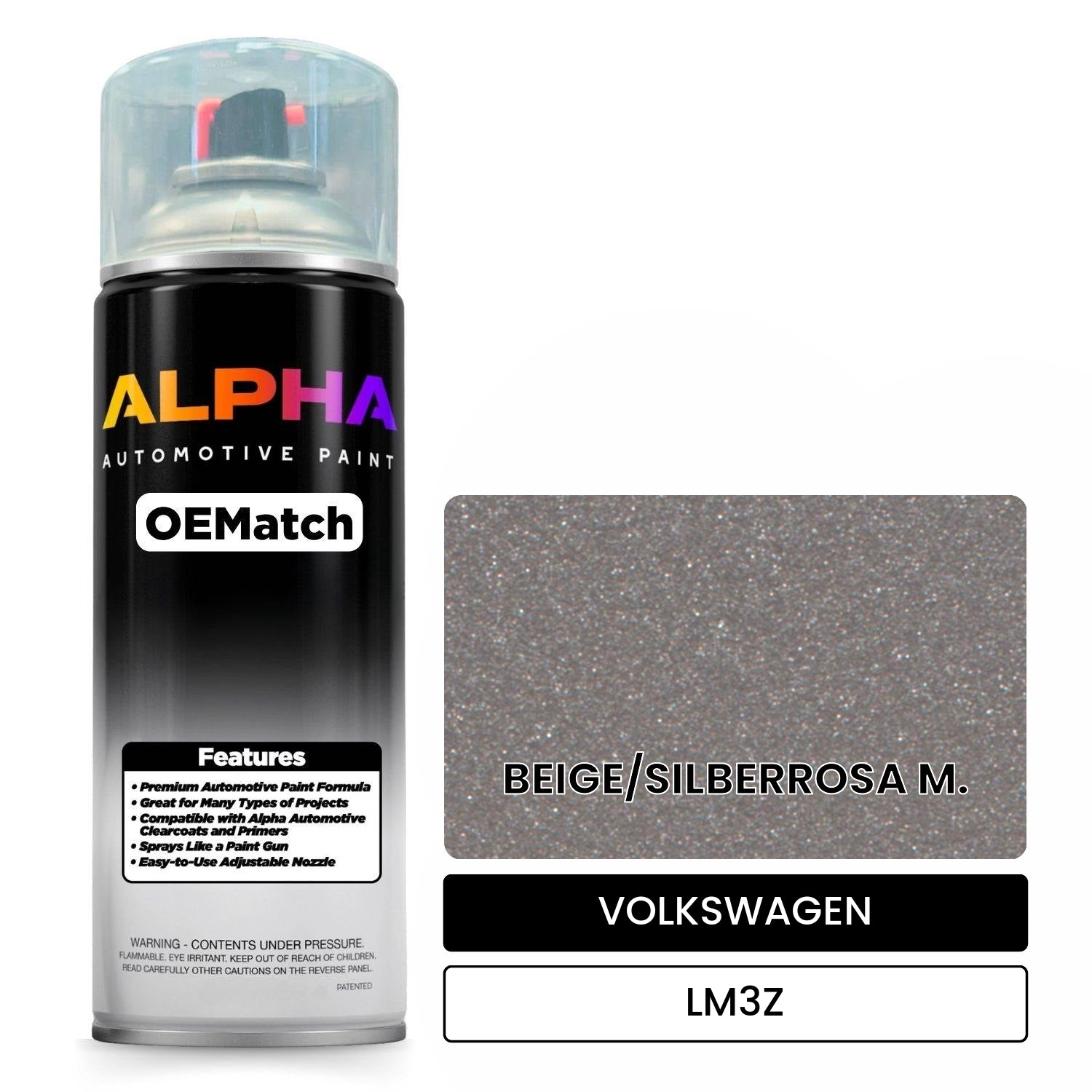 VOLKSWAGEN Beige/Silverrose Metallic LM3Z OEMatch Spraycan