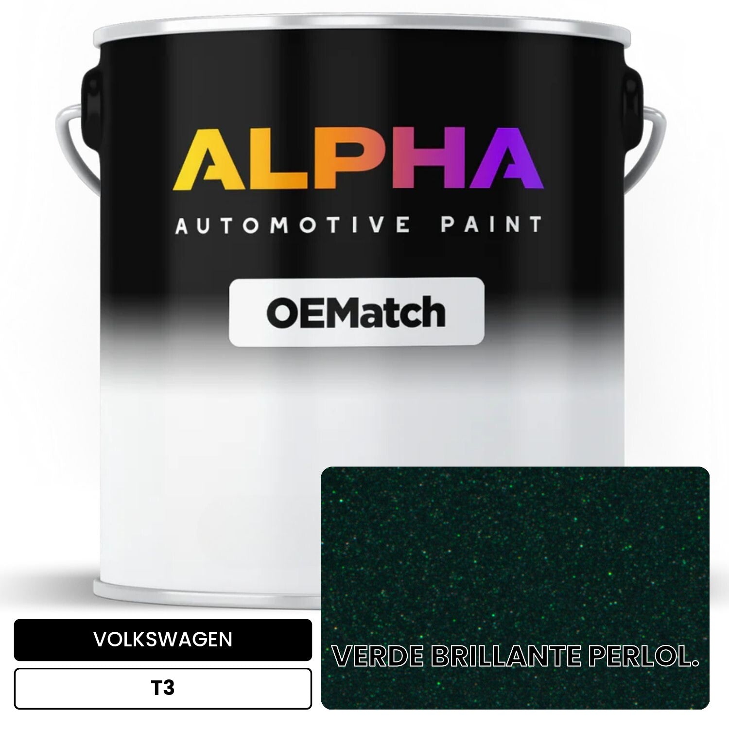 VOLKSWAGEN Brilliant Green Pearl T3 OEMatch Basecoat