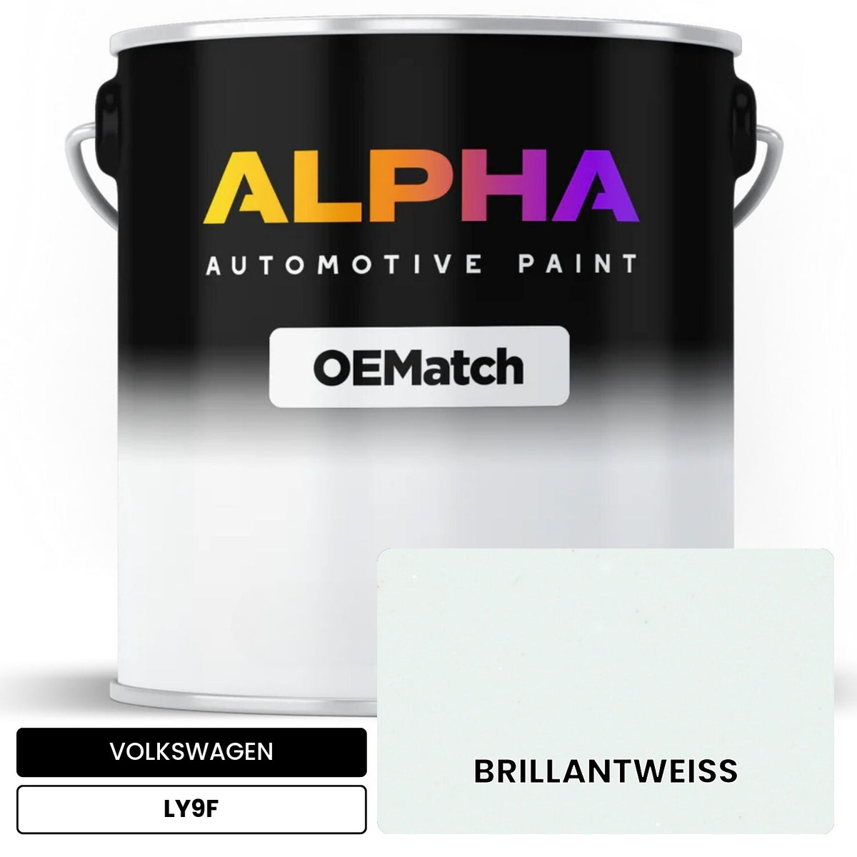 VOLKSWAGEN Brilliant White LY9F OEMatch Basecoat